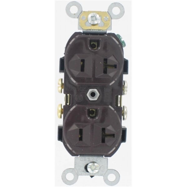 Ezgeneration Straight Blade Receptacle, 5-20R, 20 A, 125V AC, 2 Pole, 3 Wire, Flush Mount, Grounded EZ334614 - main